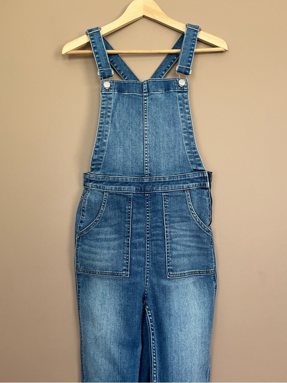 {Madewell} Skinny Overalls with Drop Hem in Blue - Womens Medium - Picture 3 of 9